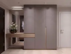 Floating Cabinets In The Hallway Photo