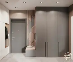 Floating cabinets in the hallway photo