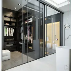Glass Dressing Room In The Bedroom Photo