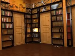 Hallway with bookcase photo