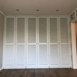 Louvered door for dressing room photo