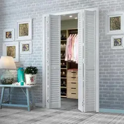 Louvered door for dressing room photo