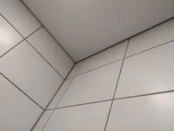Shadow ceiling in the bathroom photo
