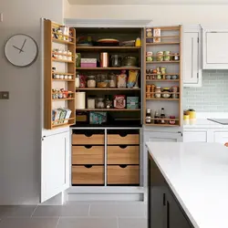 Шкаф кладовка на кухне фото