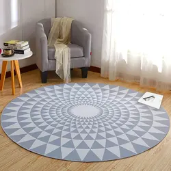 Round carpet in the bedroom photo