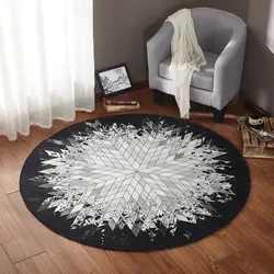 Round carpet in the bedroom photo