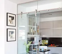 Glass door to the kitchen photo