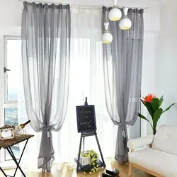 Tulle for a gray kitchen photo