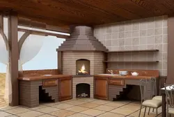 Летняя кухня з печкай фота