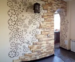Self-Adhesive Wallpaper In The Hallway Photo