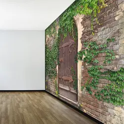 Self-adhesive wallpaper in the hallway photo