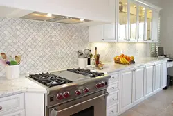 Kitchen with small tiles photo