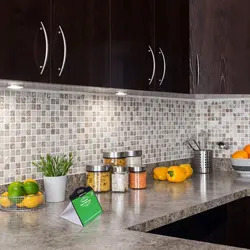 Kitchen with small tiles photo