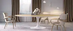 Овальный стол в гостиную фото