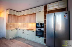 Kitchen with large cabinet photo