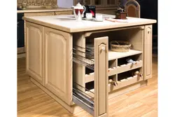 Table cabinet in the kitchen photo
