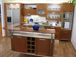Table cabinet in the kitchen photo