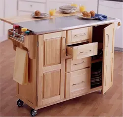 Table cabinet in the kitchen photo