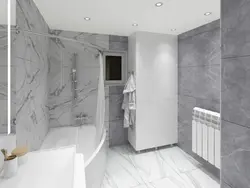 Matte Porcelain Tiles In The Bathroom Photo