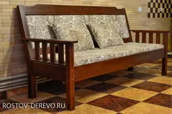 Wooden sofa for the kitchen photo