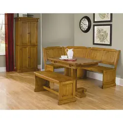 Wooden sofa for the kitchen photo