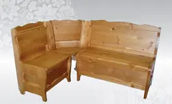 Деревянный диван на кухню фото