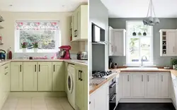 Photo of a kitchen with a window on the right