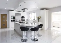 Glossy floor in the kitchen photo