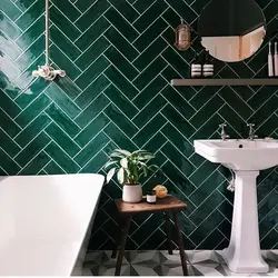 Emerald bathroom tiles photo