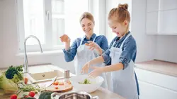 Photo of mom cooking in the kitchen