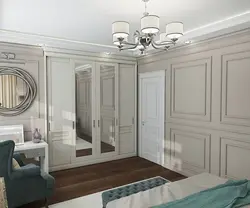 Neoclassical wardrobe in the bedroom photo