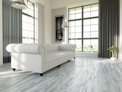 White Laminate Flooring In The Living Room Photo