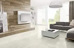 White laminate flooring in the living room photo