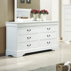 Light chest of drawers in the bedroom photo