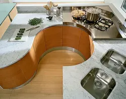 Kitchens with rounded countertops photo
