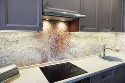 Marble plaster for kitchen photo