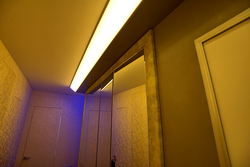LED strip in the hallway photo