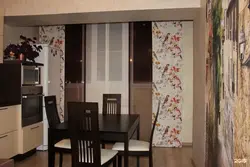 Japanese curtains for the kitchen photo