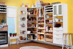 Open storage in the kitchen photo