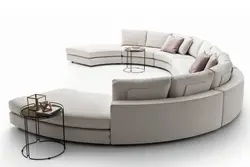 Qonaq otağı fotoşəkili üçün oval divanlar