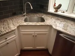 Corner countertop for kitchen photo