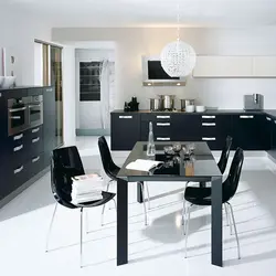 Черные столы на кухню фото