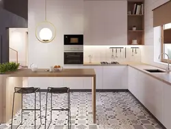 Light tiles in the kitchen photo