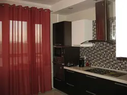 Dark Curtains In The Kitchen Photo