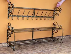 Wrought iron hangers in the hallway photo