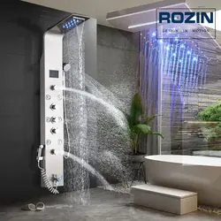 Ванна бөлмесінің фотосуретіндегі душ панелі