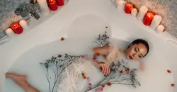 Photo In A Bath With Oranges