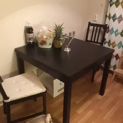 Square Table In The Kitchen Photo