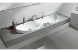 Photo of bathroom sink from above