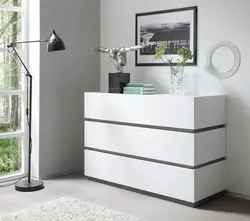 White chest of drawers in the hallway photo